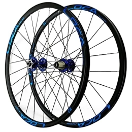 ZCXBHD Mountain Bike Wheel ZCXBHD 26 / 27.5 / 29 Inch Mountain Bike Wheelset 24 Holes Disc Brake Bicycle Front and Rear Rims Ultralight Alloy MTB Wheels Quickly Release 8 9 10 11 12 Speed (Color : Blue, Size : 26in)