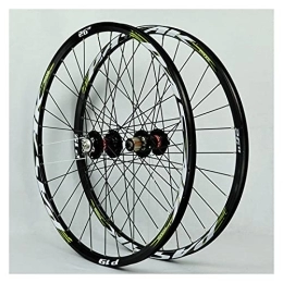 ZCXBHD Mountain Bike Wheel ZCXBHD 26 / 27.5 / 29 Inch MTB Bicycle Wheel Disc Brake 32 Holes Mountain Bike Front and Rear Wheel Set Quick Release 7 / 8 / 9 / 10 / 11 Speed Cassette (Color : Green, Size : 27.5in)
