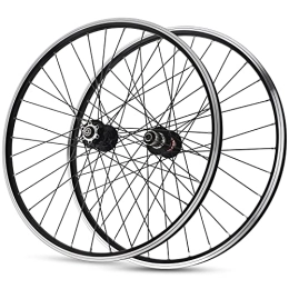 ZCXBHD Mountain Bike Wheel ZCXBHD 26 27.5 29in Mountain Bike Wheelset Front 2 Rear 4 Bearing Hub Disc / V Brake QR Double Wall 7 8 9 10 11 Speed Cassette Flywheel 32 Holes (Color : Black, Size : 29in)