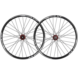 ZCXBHD Spares ZCXBHD 26 / 27.5 / 29in MTB Wheelset Aluminum Alloy Hub Disc Brake Quick Release Mountain Bike Wheels 8 9 10 11 Speed Double Wall Super Light 32 Holes (Color : Red, Size : 26in)