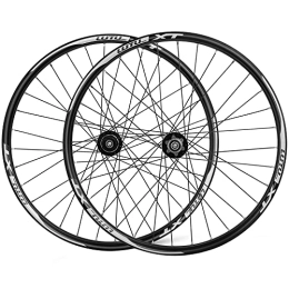 ZCXBHD Spares ZCXBHD 26 27.5 29in MTB Wheelset Disc Brake Quick Release 8 9 10 11 Speed Mountain Bike Wheel Double Wall Aluminum Alloy Rim 32 Holes (Color : Black, Size : 26in)