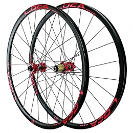 ZCXBHD Mountain Bike Wheel ZCXBHD 26 / 27.5 / 29inch Mountain Bike Wheelset Thru Axle Disc Brake Road Wheel Ultralight Rim 8 9 10 11 12 Speed 24 Hole Matte (Color : Red 1, Size : 27.5in)