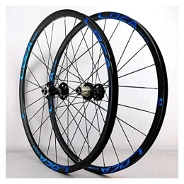 ZCXBHD Spares ZCXBHD 26 / 27.5In MTB Wheelset Front & Rear Wheels Disc Brake Ultralight Aluminum Alloy Quick Release 24H 8 / 9 / 10 / 11 / 12 Speed (Color : Blue, Size : 26in)
