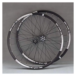 ZCXBHD Spares ZCXBHD 26 / 27.5inch Mountain Bike Wheelset Disc Brake Front Wheel Thru Axle 15mm Front + Rear Wheel 8 9 10 Speed Cassette Light Cyclocross (Color : Black, Size : 27.5inch)