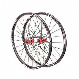 ZCXBHD Mountain Bike Wheel ZCXBHD 26 Inch 27.5" 29 Er Bike Wheelset Aluminum Alloy Disc Brake Mountain Cycling Wheels for 8 / 9 / 10 / 11 Speed Quick Release 1900g (Color : Red, Size : 27.5")