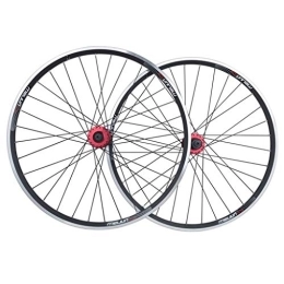 ZCXBHD Mountain Bike Wheel ZCXBHD 26" Wheel Mountain Bike BLACK / WHITE DISC BRAKE Wheels, Alloy Sealed Bearings Hubs 7, 8, 9, 10 SPEED (Color : Black, Size : 26inch)