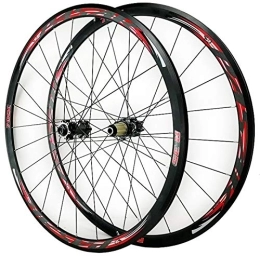 ZCXBHD Spares ZCXBHD 700C Disc Brake Road Bike Wheelset Quick Release Mountain Bike Front + Rear Wheel Cyclocross Road V / C Brake 7 / 8 / 9 / 10 / 11 / 12 Speed (Color : Red)
