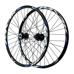 ZCXBHD Spares ZCXBHD Double Wall Bike Wheelset for 26 / 27.5 / 29 Inch MTB Rim Disc Brake Quick Release Mountain Bike Wheels 32H 7 8 9 10 11 12 Speed (Color : Blue, Size : 27.5in)