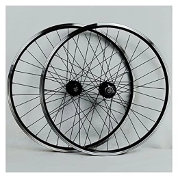 ZCXBHD Mountain Bike Wheel ZCXBHD Double Wall DH19 Aluminum Alloy Bike Wheelset 26 / 29 Inch MTB Rim V / Disc Brake Quick Release Mountain Bike Wheels 32 Holes 7 8 9 10 11 Speed (Color : Black, Size : 26in)