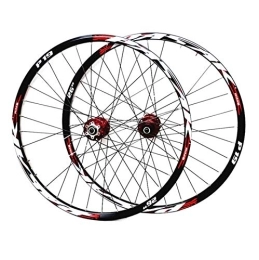 ZCXBHD Spares ZCXBHD Mountain Bike 26 / 27.5 / 29in Wheelset MTB Front & Rear Wheel Double Wall QR Disc Brake 7-11Speed Cassette Freewheel 32H (Color : Red, Size : 27.5in)