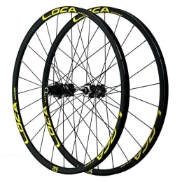 ZCXBHD Spares ZCXBHD Mountain Bike Rims Wheelset, 26 / 27.5 / 29 Inch Mtb Bicycle Aluminum Wheelset Quick Release Disc Brake 24 Holes Small Spline 12 Speed (Color : Yellow, Size : 27.5in)