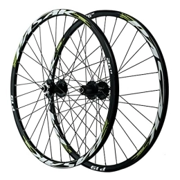ZCXBHD Spares ZCXBHD Mountain Bike Wheelset 26" / 27.5" / 29", Disc Brake Bike Wheels for 8 9 10 11 12 Speed Cassette, 32H Bicycle Wheels Quick Release with Rivets (Color : Green, Size : 29IN)