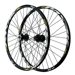 ZCXBHD Spares ZCXBHD Mountain Bike Wheelset 26" / 27.5" / 29", Disc Brake Bike Wheels for 8 9 10 11 12 Speed Cassette, 32H Bicycle Wheels Quick Release with Rivets (Color : Yellow-1, Size : 27.5IN)