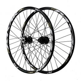ZCXBHD Spares ZCXBHD Mountain Bike Wheelset 26" / 27.5" / 29", Disc Brake Bike Wheels for 8 9 10 11 12 Speed Cassette, 32H Bicycle Wheels Quick Release with Rivets (Color : Yellow, Size : 26IN)