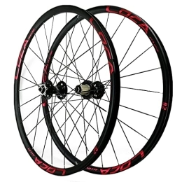 ZCXBHD Mountain Bike Wheel ZCXBHD Mountain Bike Wheelset 26 / 27.5 / 29 Inch Ultralight Aluminum Alloy Rim 24 Holes Disc Brake Quick Release Front + Rear MTB Wheels 8 9 10 11 12 Speed (Color : Red, Size : 26in)