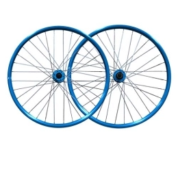 ZCXBHD Spares ZCXBHD Mountain Bike Wheelset 26 Inch Quick Release Bicycle Front + Rear Wheels Aluminum Alloy Double Wall Rim Disc Brake 7 8 9 Speed (Color : Blue)