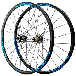 ZCXBHD Mountain Bike Wheel ZCXBHD MTB Bicycle Wheelset barrel shaft 26 / 27.5 / 29in 24-hole 8-12 Speed Mountain Bike Wheels Rim Disc Brake Front & Rear Wheel Thru axle (Color : Blue, Size : 27.5in)