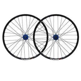 ZCXBHD Mountain Bike Wheel ZCXBHD Mtb Wheels 26inch Mountain Bike Wheelset Disc Brake Aluminum Alloy Double Wall Rim Quick Release 7 8 9 Speed 32 Holes (Color : Blue hub)