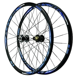 ZCXBHD Mountain Bike Wheel ZCXBHD Road Bike Wheels Disc Brake 700C Double Walled Aluminum Alloy MTB Rim Bicycle Wheelset (Front + Rear) Quick Release 7 8 9 10 11 Speed (Color : Blue, Size : 700C)