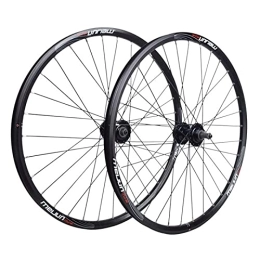 ZECHAO Spares ZECHAO 20 / 26inch Cycling Wheels Bike Wheelset, for Mountain Bike Double Wall Rim Sealed Bearing QR Disc Brakes 6 / 7 / 8 / 9 Speed Wheelset (Color : Black, Size : 20inch)