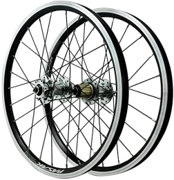 ZECHAO Mountain Bike Wheel ZECHAO 20 inch Mountain Bike Rims V / Disc Brake Rim Brake Double Walled Aluminum Alloy Wheels 7 / 8 / 9 / 10 / 11 / 12 Speed 24 Holes Wheelset (Color : Silver, Size : 20inch)
