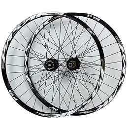 ZECHAO Spares ZECHAO 26 / 27.5 / 29 In Double Layer Alloy Rim Mountain Bike Wheelset, Disc Brake Freewheel Bicycle Wheel 7-11 Speed 32H Quick Release Wheelset (Size : 27.5inch)