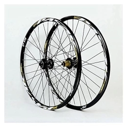 ZECHAO Spares ZECHAO 26" / 27.5" / 29" Inch Double Layer Alloy Mountain Bike Wheelset, 32H Bearing Disc Brake Freewheel Bicycle Wheel 7-11 Speed Wheelset (Size : 27.5inch)