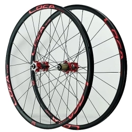 ZECHAO Mountain Bike Wheel ZECHAO 26" 27.5 / 29in Mountain Bike Wheel, 24 Spokes Aluminium Alloy Wheel Set Sealed Bearing QR Bicycle Rims 4 Peilin For 8-12 Speed Cassette Wheelset (Color : Red, Size : 26inch)