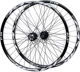 ZECHAO Spares ZECHAO 26 27.5 29in MTB Wheelset, Disc Brake Quick Release Mountain Bike Front Rear Wheel Sealed Bearing Conical Hub 7 8 9 10 11 Speed Wheelset (Color : Black, Size : 29INCH)
