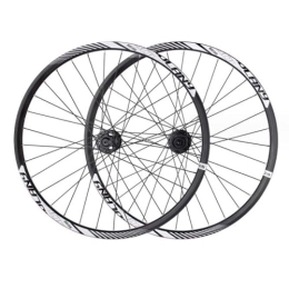 ZECHAO Mountain Bike Wheel ZECHAO 26 / 27.5 / 29inch Mountain Bike Wheel Set, Aluminum Alloy Disc Brake Front 2 Rear 4 Bearings Quick Release / Thru-Axle Double Wall Rims Wheelset (Color : Black, Size : 27.5inch)
