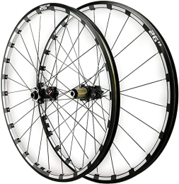 ZECHAO Spares ZECHAO 26 / 27.5in Mtb Front Rear Wheel, Thru axle Mountain Bike Wheel Set 24 Holes Disc Brake Three Sides CNC 7 / 8 / 9 / 10 / 11 / 12 Speed Wheelset (Color : Black hub, Size : 26INCH)