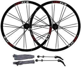 ZECHAO Spares ZECHAO 26inch MTB Cycling Wheels Disc Brake Wheel Set Quick Release 24 Hole Bearing 7 8 9 10 Speed Mountain Bike Wheelset Wheelset (Color : Black hub, Size : 26inch)