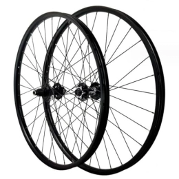 ZECHAO Spares ZECHAO Aluminium Alloy Disc Brake Mountain Bike Wheels 26 27.5 29in, 32 Holes Thru-Axle 12 Speed Front and Rear Wheel 1.5-2.6 Inch Tire (Color : Black, Size : 27.5inch)