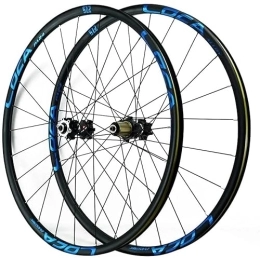 ZECHAO Mountain Bike Wheel ZECHAO Bicycle Mountain Wheels 26 / 27.5 / 29In, Quick Release Ultralight Aluminum Alloy Rims Disc Brake Front Back Wheels 8 9 10 11 12 Speed Wheelset (Color : Blue, Size : 29INCH)