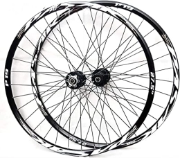 ZECHAO Spares ZECHAO Bike Wheelset, 26 / 27.5 / 29inch Mountain Bike Wheel Disc Brake Wheel Set Quick Release Palin Bearing 7 / 8 / 9 / 10 / 11 Speed Wheelset (Color : Black, Size : 27.5inch)