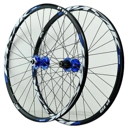 ZECHAO Mountain Bike Wheel ZECHAO Disc Brake Mountain Bike Wheel Set, 26 / 27.5 / 29in Quick Release Front 2 Rear 4 Bearings Aluminium Alloy Rim for 1.25-2.5 Inches Tire Wheelset (Color : Blue, Size : 29inch)
