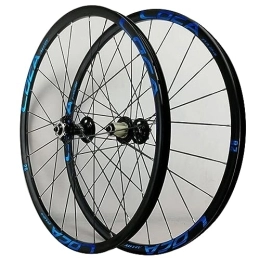 ZECHAO Spares ZECHAO Disc Mountain Bike Wheels, 26 27.5 29 X1.5-2.4 Inch Tires Six Nail Disc Brake Front 2 Rear 4 Bearings 12 Speeds Quick Release Rim Wheelset (Color : Blue, Size : 29inch)
