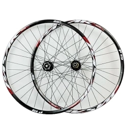 ZECHAO Mountain Bike Wheel ZECHAO Disc Mountain Bike Wheels 26 27.5 29in, Double Wall Alloy Rims 32H Hub Thru-Axle / Quick Release Dual Purpose 7 / 8 / 9 / 10 / 11 Speed Wheelset (Color : Red, Size : 29inch)