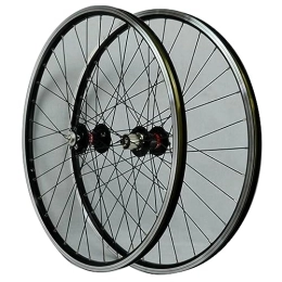 ZECHAO Spares ZECHAO Mountain Bike Wheel Set 26 / 27.5 / 29inch, 32 Holes Front 2 Rear 4 Bearings Disc / V Brake Quick Release Double Layer Aluminum Alloy Rim Wheelset (Color : Black, Size : 29inch)