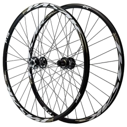 ZECHAO Spares ZECHAO Mountain Bike Wheelset 26 / 27.5 / 29in, Double Wall Cycling Rim Six Nail Disc Brake For 1.25-2.5 Inch Tires Quick Release Wheel Wheelset (Color : Black gray, Size : 27.5inch)