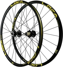 ZECHAO Spares ZECHAO Mountain Bike Wheelset 26 / 27.5 / 29in, Double Walled Aluminum Alloy Bicycle Wheel Disc Brake 24H for 7-11 Speed Quick Release Wheelset (Color : Gold, Size : 29inch)