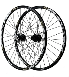 ZECHAO Spares ZECHAO Mountain Bike Wheelset 26 / 27.5 / 29Inch, Front+Rear Wheel Double Walled Aluminum Alloy Fast Release Disc Brake MTB Rim 32H 7-12 Speed Wheelset (Color : Gris, Size : 27.5INCH)