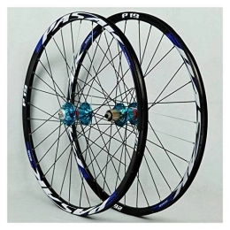 ZFF Spares ZFF 26 / 27.5 / 29in Mountain Bike Wheelset Bicycle Wheel Double Walled Aluminum Alloy MTB Rim QR Disc Brake 32H 7-11 Speed Cassette (Size : 26in)