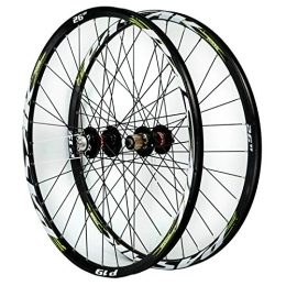 ZFF Mountain Bike Wheel ZFF 26 / 27.5 / 29inch Mountain Bike Wheelset Disc Brake Sealed Bearing Front Rear Wheel Double Wall Rim QR 7 / 8 / 9 / 10 / 11 Speed 32 Holes (Color : Green, Size : 29in)