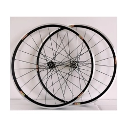 ZFF Spares ZFF 26 27.5 29inch MTB Wheelset Disc / v Brake Quick Release Mountain Bike Wheel Aluminum Alloy Double Wall Rim 7 / 8 / 9 / 10 / 11 Speed Cassette 24holes Front And Rear Wheel (Color : Svart, Size : 27.5'')