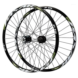 ZFF Spares ZFF 26 / 27.5 / 29inch MTB Wheelset Mountain Bike Wheel Disc Brake Double Wall Rim Quick Release 7 8 9 10 11 Speed Cassette Freewheel 32 Holes (Color : Green, Size : 27.5in)