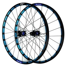 ZFF Mountain Bike Wheel ZFF 26 / 27.5 Inch Mountain Bike Wheelset Color Rim Disc Brake Mtb Front And Rear Wheel 7 8 9 10 11 12 Speed Cassette Quick Release (Color : Blue b, Size : 27.5in)