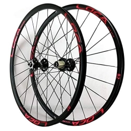 ZFF Spares ZFF 26 / 27.5in Mtb Wheelset QR Bicycle Front & Rear Wheel Alloy Rim Sealed Bearing 11 / 12 Speed Cassette Hub Disc Brake 24hole (Color : Red, Size : 26in)