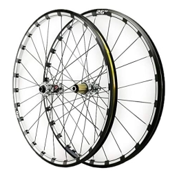 ZFF Spares ZFF 26 27.5inch MTB Front And Rear Wheel Disc Brake Mountain Bike Wheelset Thru Axle Double Wall 7 8 9 10 11 12 Speed 24 Holes (Color : C, Size : 26in)