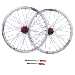 ZFF Spares ZFF 26 Inch Mountain Bike Wheelset Disc / V Brake Aluminum Alloy Bicycle Front Rear Wheel 8 / 9 / 10 / 11speed Quick Release 32 Hole (Color : White)